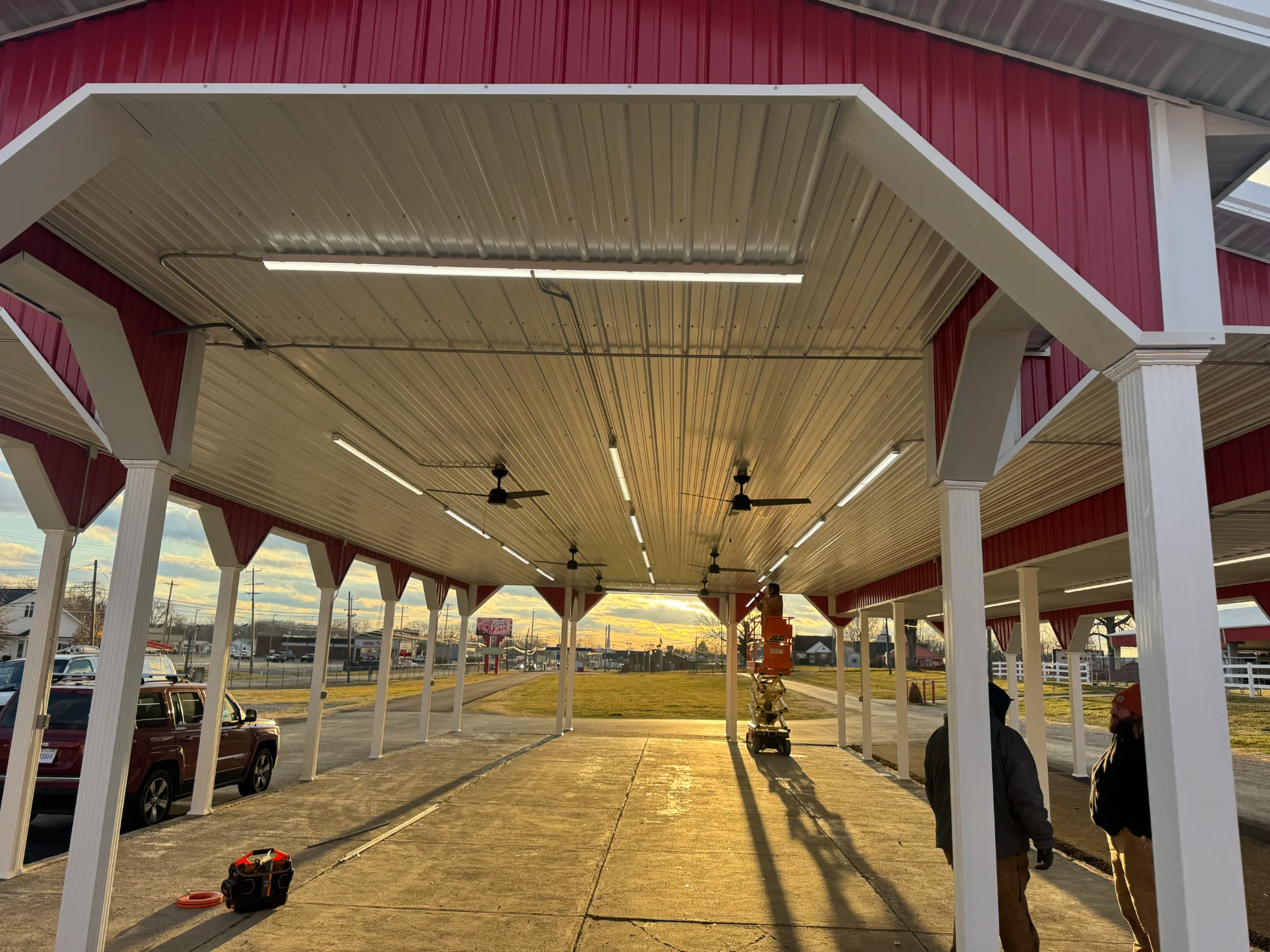 Pavilion lighting installation